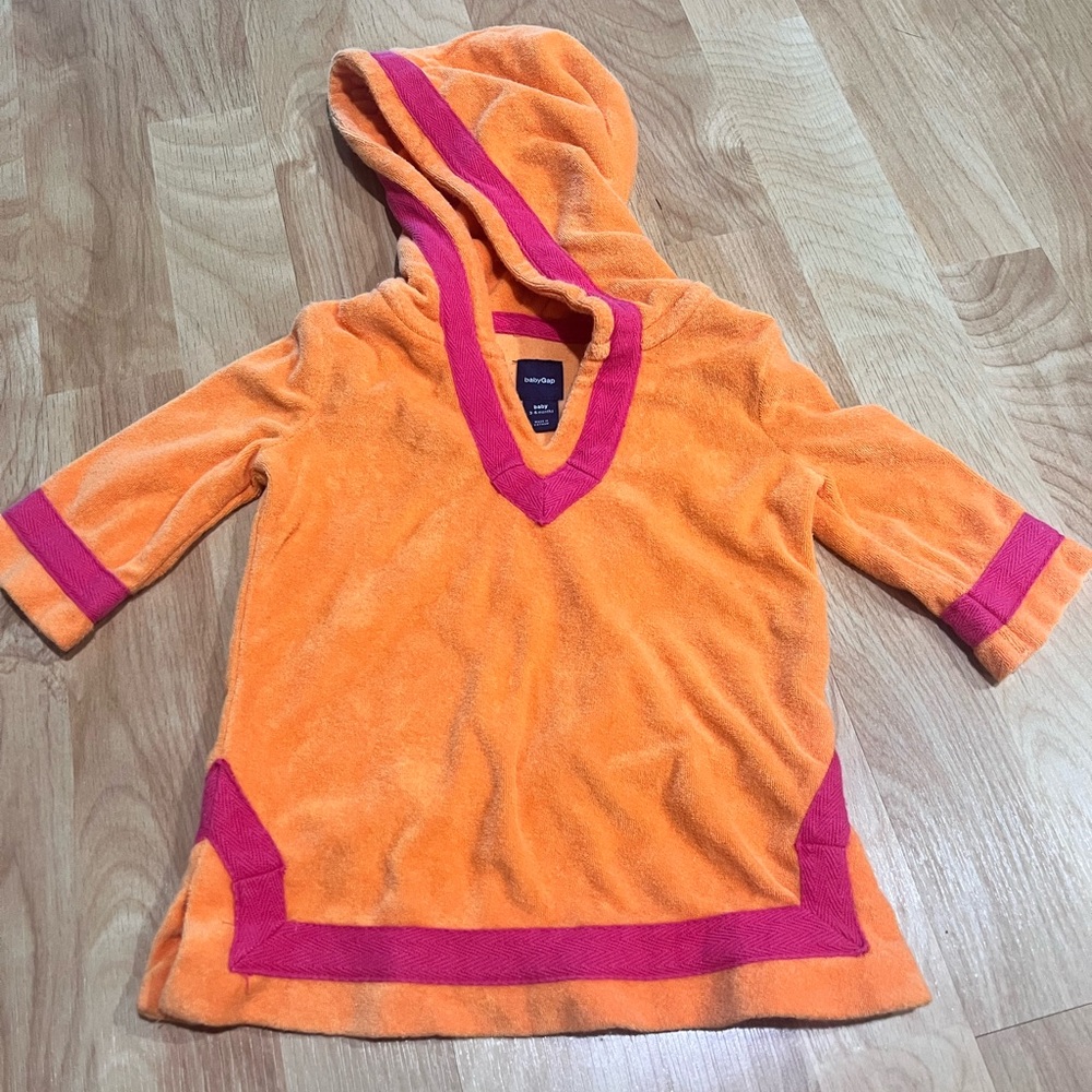 Orange and Pink Baby Girl Swimsuit Cover